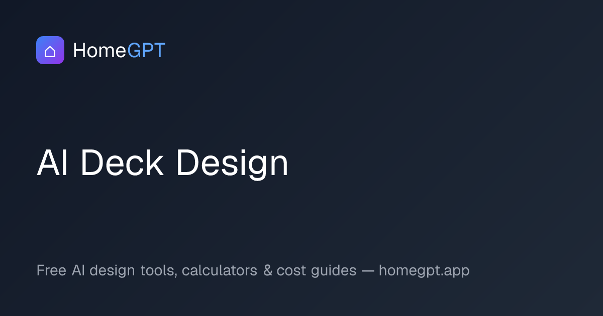 AI Deck Design - Free AI-Powered Deck Design Tool | HomeGPT