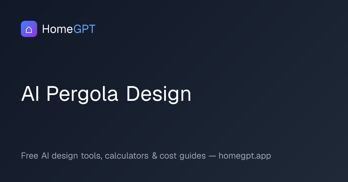 AI Pergola Design - Free AI-Powered Pergola Visualizer | HomeGPT