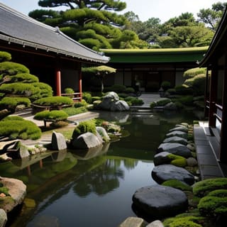 Japanese AI landscape design style example