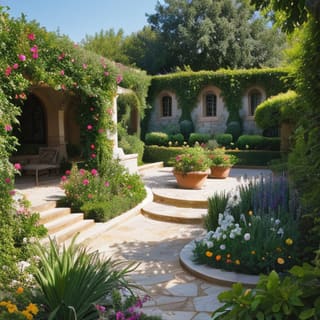 Mediterranean AI landscape design style example